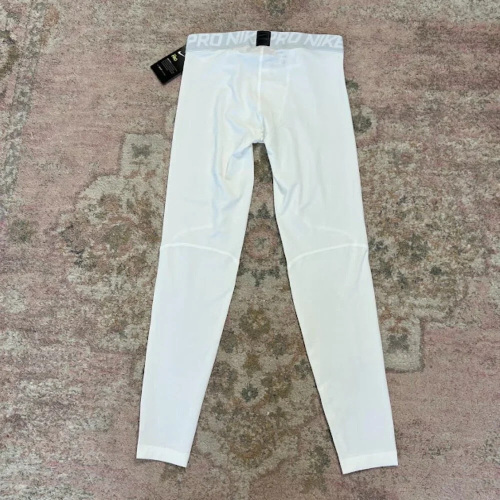 Nike Pro Dri-Fit Compression Leggings White Men's M NWT